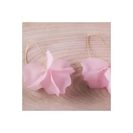 Çiçek Figürlü Zara Küpe-Şeker Pembesi