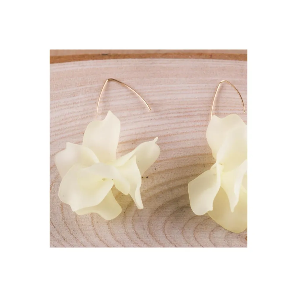 Çiçek Figürlü Zara Küpe-Sarı-1