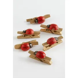 1 Adet Uğur Böceği Süs Mandal-Sarı