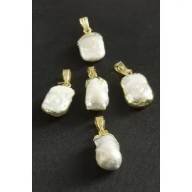 Orjinal İnci Kolye Ucu-Beyaz