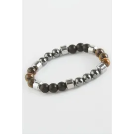 Kaplangözü Hematit Doğaltaş Bileklik-Siyah