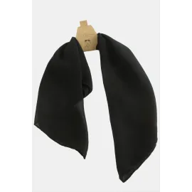 Kırmızı Siyah Şifon Fular 50 cm-Siyah