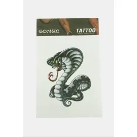 Yılan Tattoo Dövme Sticker-Beyaz