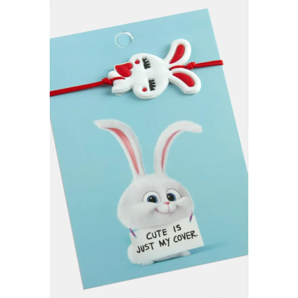 Tavşan İp Bileklik-Kırmızı