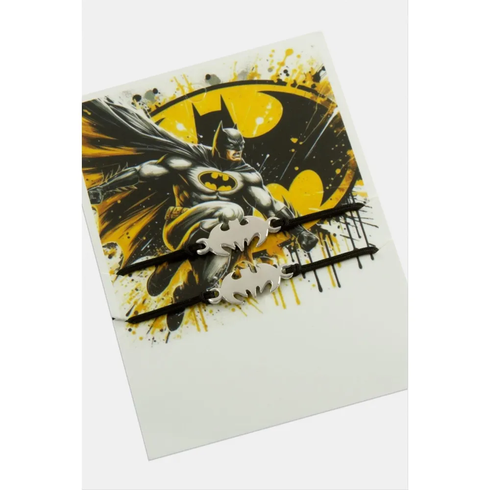 2 Adet Yarasa İp Bileklik-Siyah