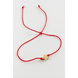 Kalp İp Bileklik-Kırmızı