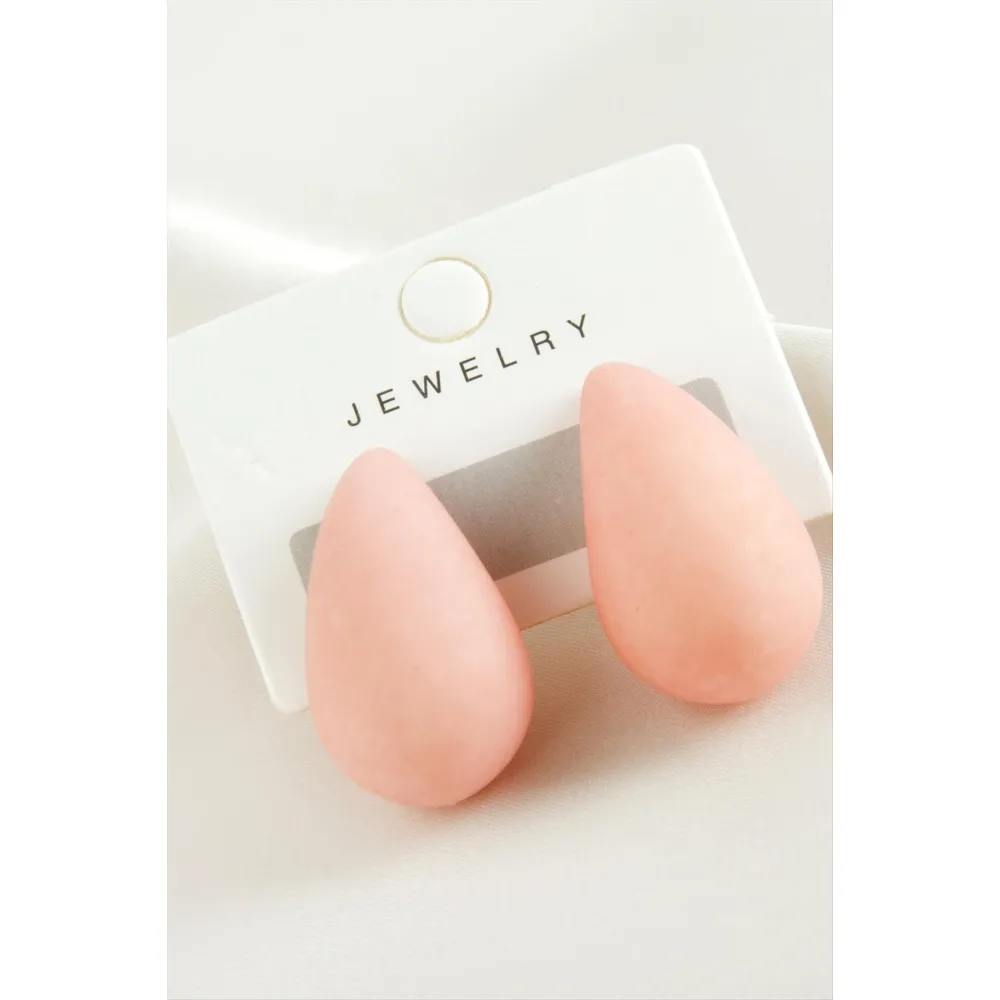 Damla Plastik Küpe-Yavruağzı 