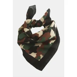 Asker Desenli Bandana 50X50-Yeşil