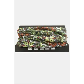 Çiçek Desenli Baff Boyunluk-Yeşil