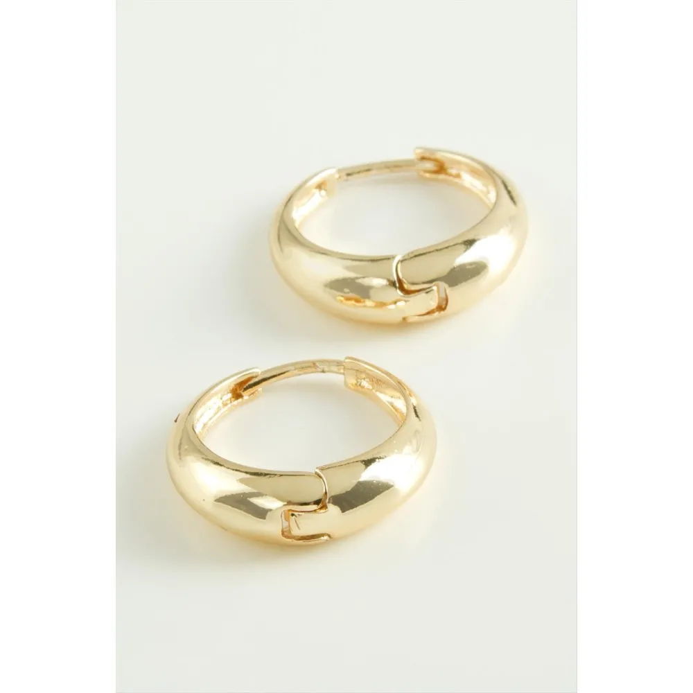 Halka Trend Metal Küpe-Sarı