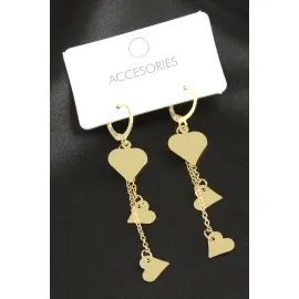 Kalp Sallantılı Trend Metal Küpe-Gümüş Rengi