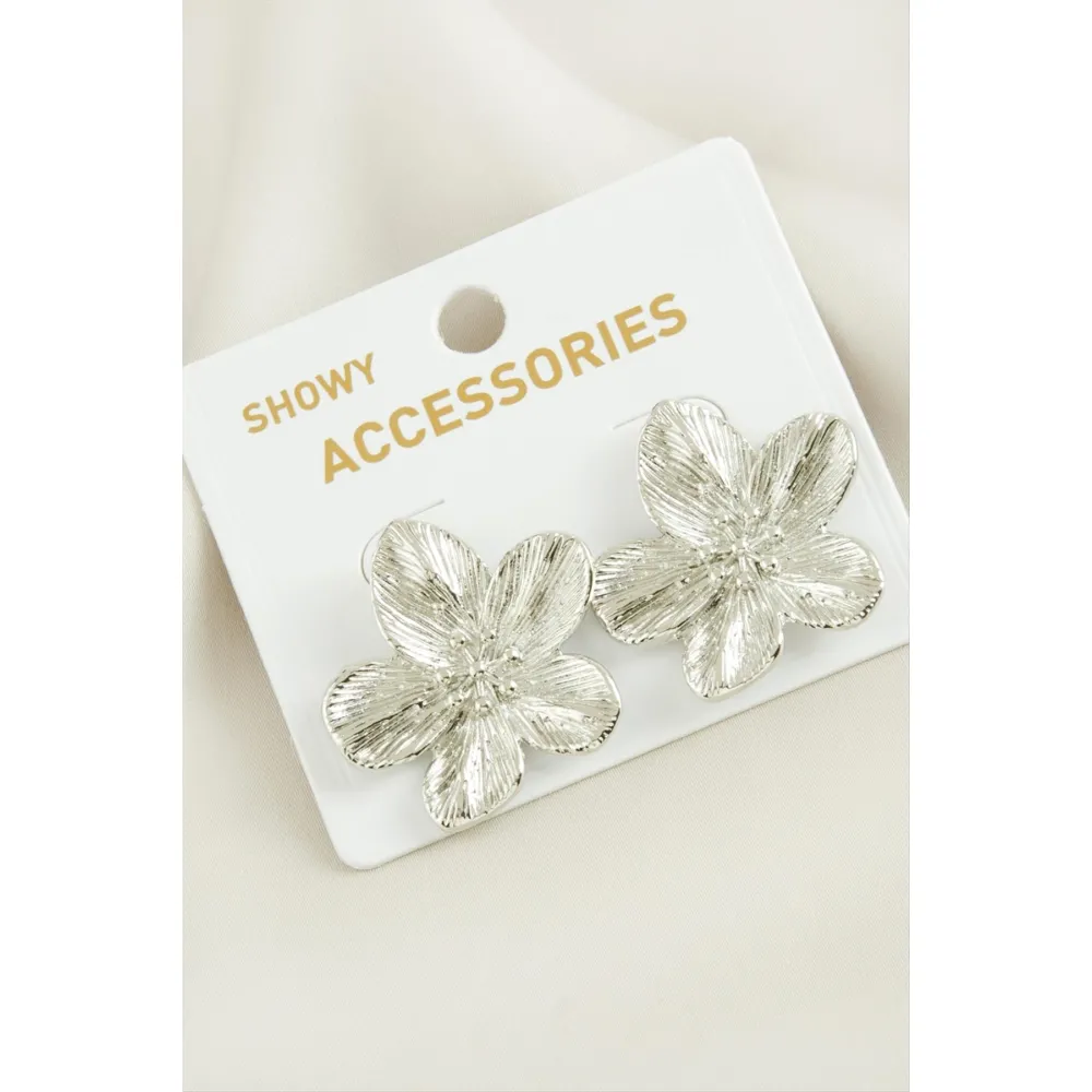 Orkide Trend Metal Küpe-Sarı