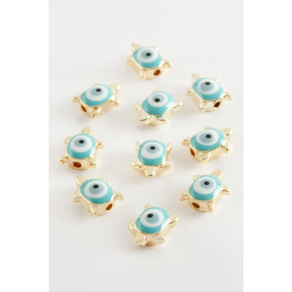 Kaplumbağa Nazar Mineli Aparat 1 Adet-Pembe