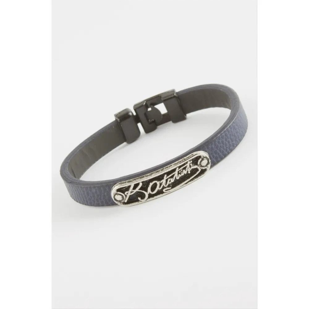 Mustafa Kemal Atatük İmzalı Kaliteli Suni Deri Bileklik-Lacivert