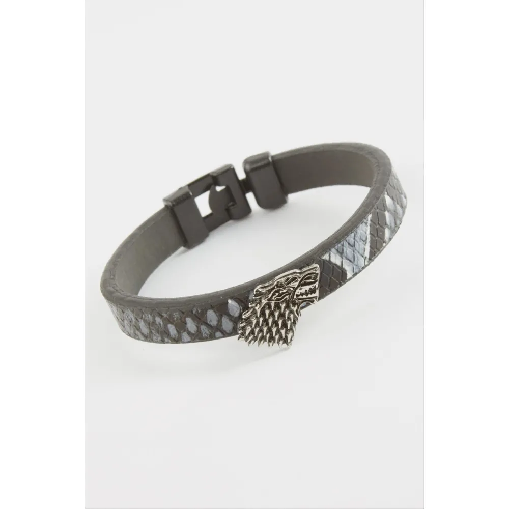 Kurt Kaliteli Suni Deri Bileklik-Lacivert