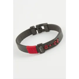 Ok Yay Kaliteli Suni Deri Bileklik-Siyah