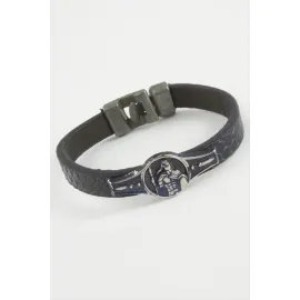 Asker Kaliteli Suni Deri Bileklik-Lacivert