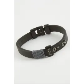 Ok Yay Kaliteli Suni Deri Bileklik-Siyah