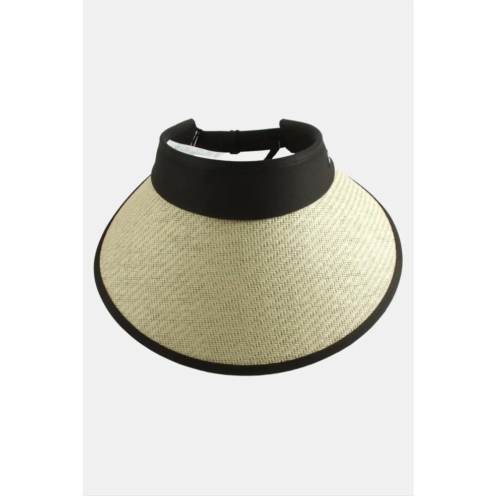 Kasketli Hasır Plaj Şapkası-Kahverengi