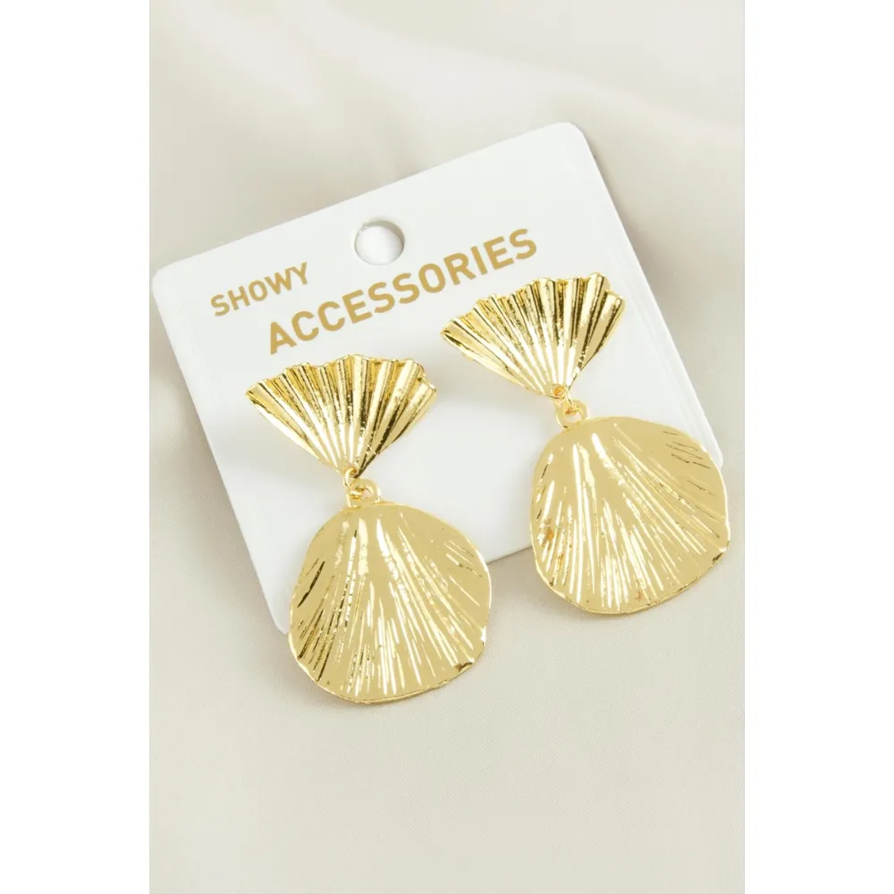 Oval Trend Metal Küpe-Gümüş Rengi