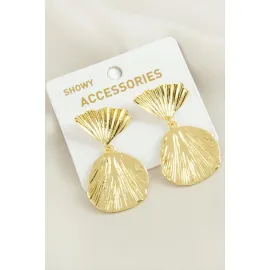 Oval Trend Metal Küpe-Gümüş Rengi