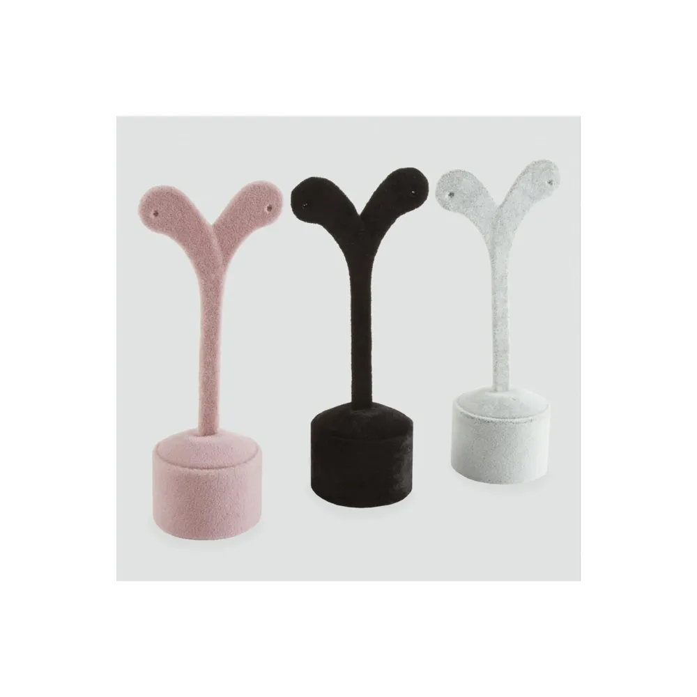 Golf Anfora Kumaş Kaplamalı Küpe Standı-Açık Pembe