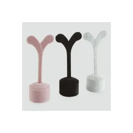 Golf Anfora Kumaş Kaplamalı Küpe Standı-Açık Pembe