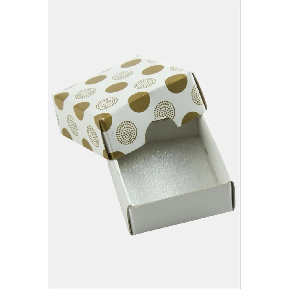 Yüzük Küpe Altın Saklama Kutusu-Beyaz