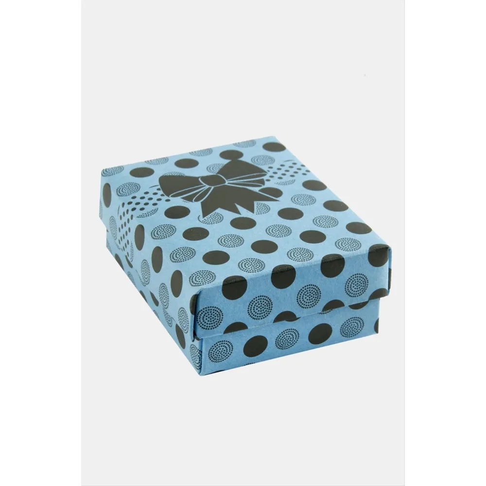 Fiyong Benekli Set Kolye Kutusu-Mavi