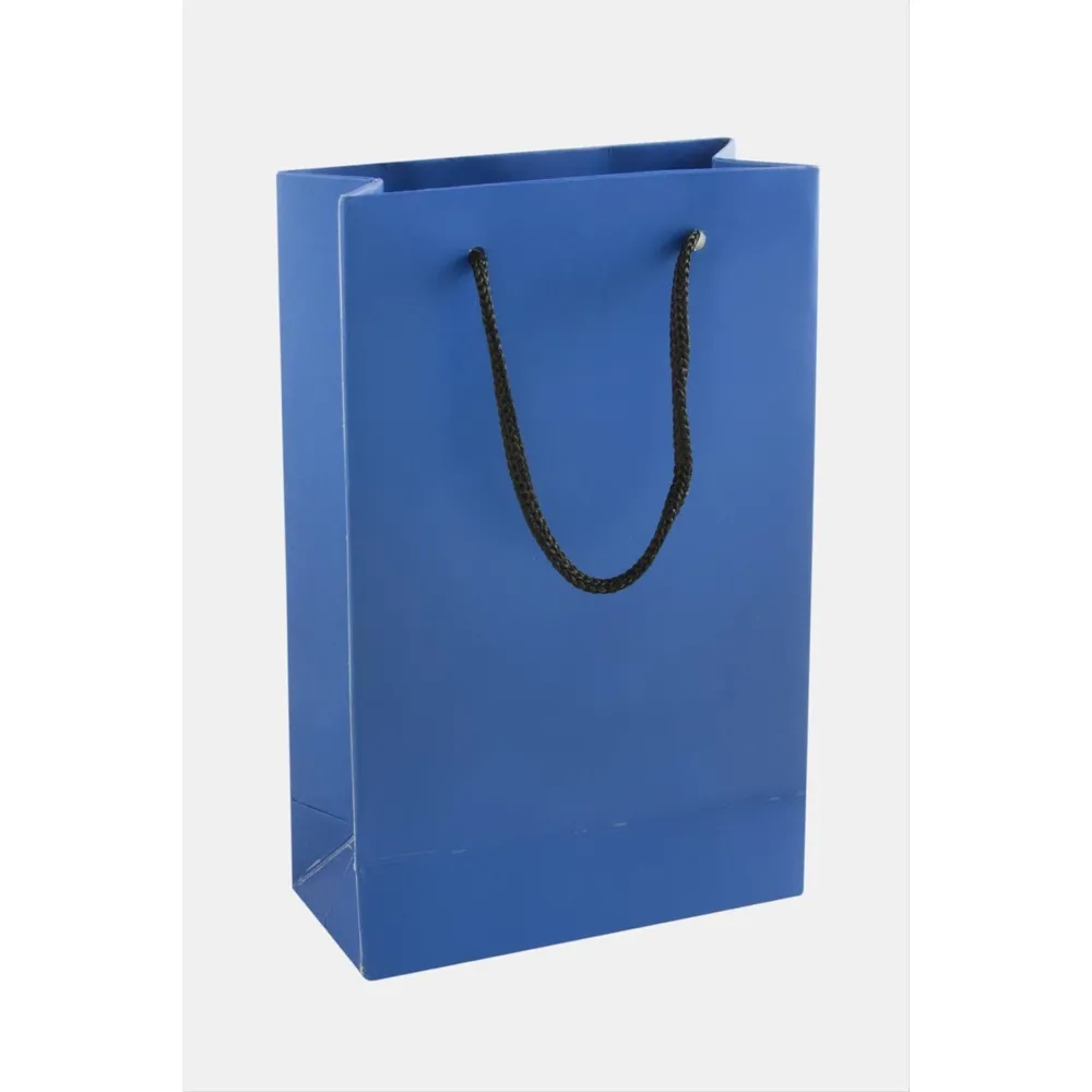 11X17 İpli Karton Çanta 1 Adet-Mavi