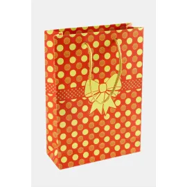 11X17 Fiyonglu İpli Karton Çanta 1 Adet-Turuncu