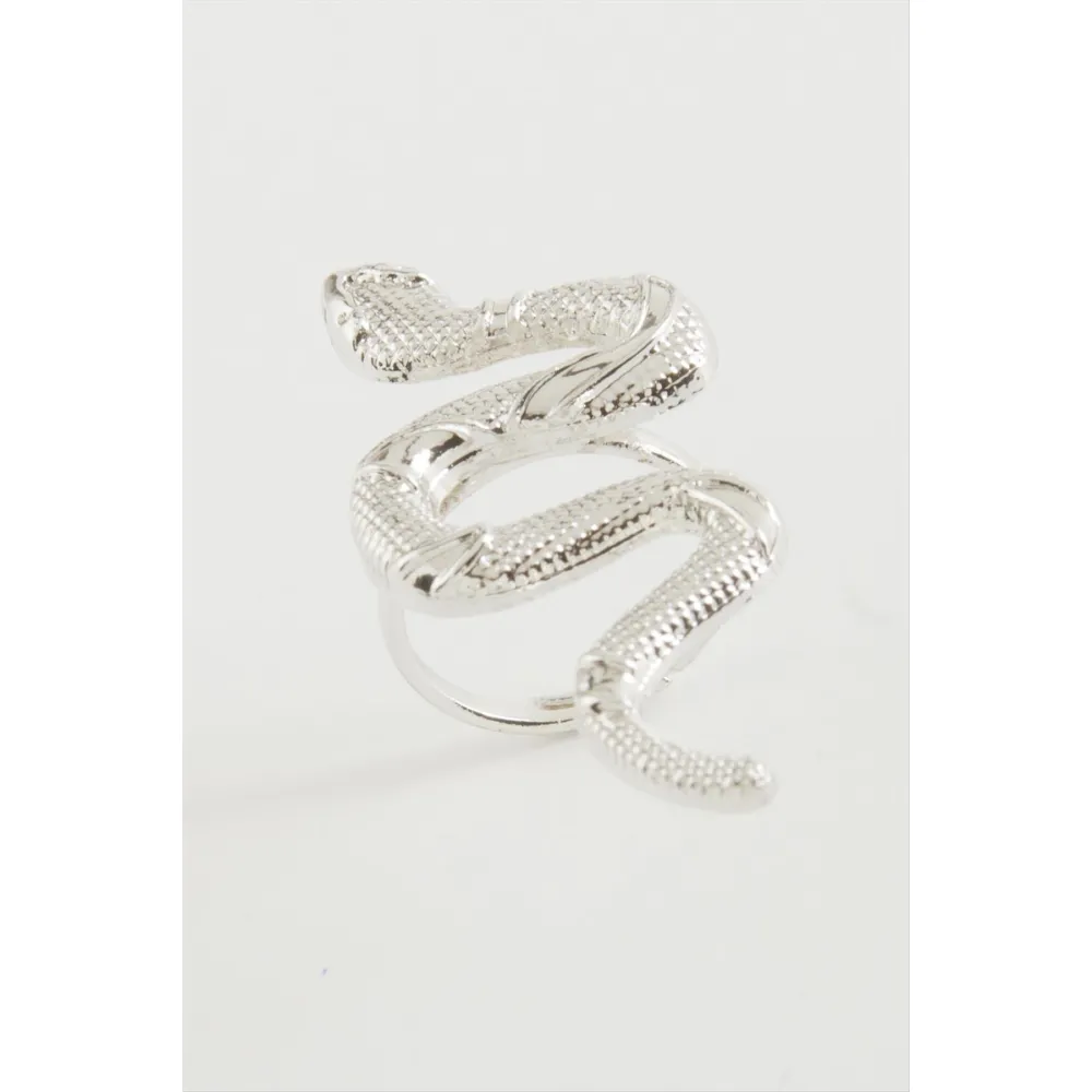 Yılan Metal Yüzük-Gümüş Rengi