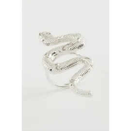 Yılan Metal Yüzük-Gümüş Rengi