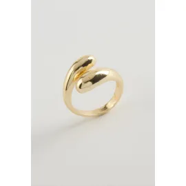 Oval Metal Yüzük-Gümüş Rengi