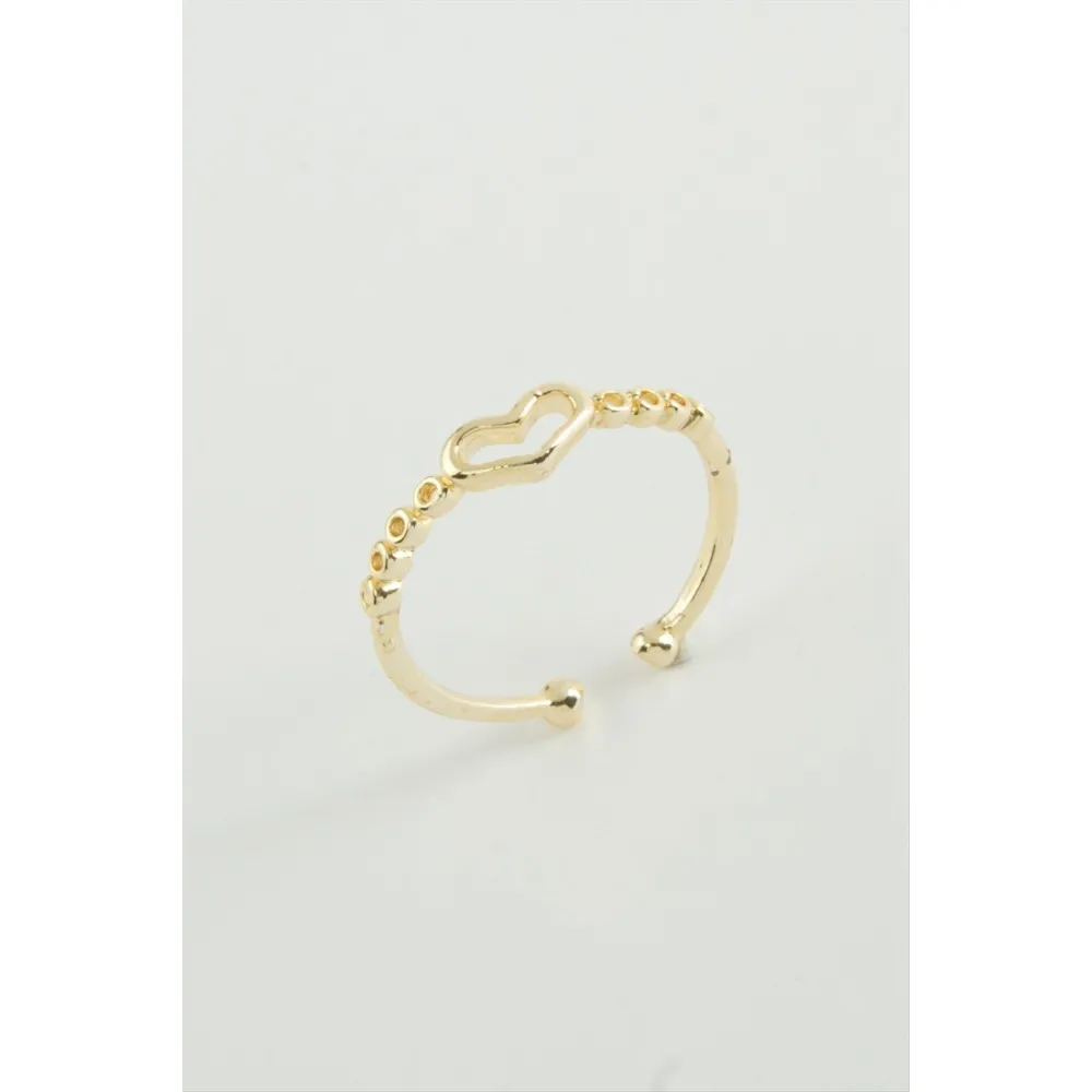 Kalp Metal Yüzük-Sarı