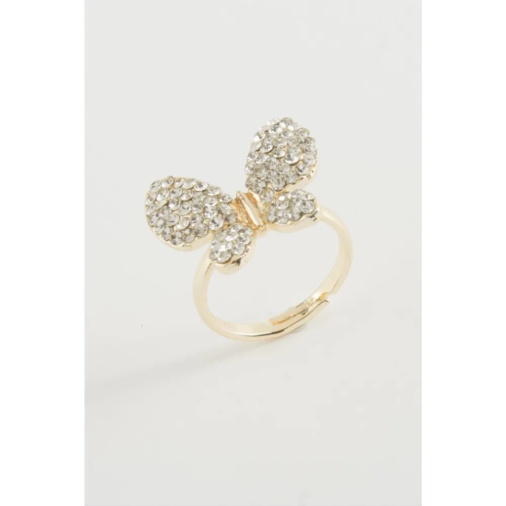 Kelebek Taşlı Yüzük-Sarı