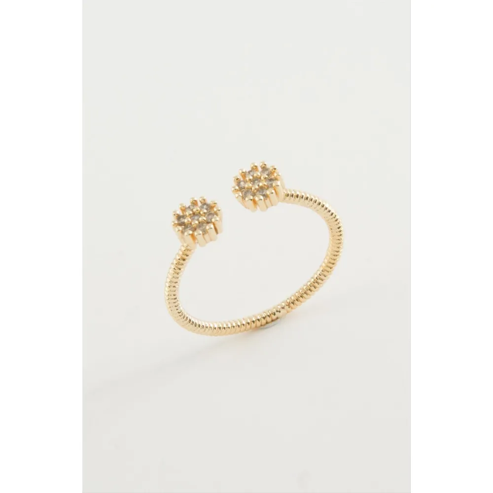 Kartanesi Zirkon Taşlı Yüzük-Sarı