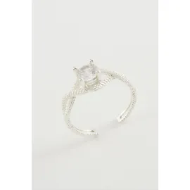 Sonsuzluk Tek Taşlı Yüzük-Sarı