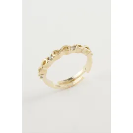 Yıldız Taşlı Yüzük-Sarı