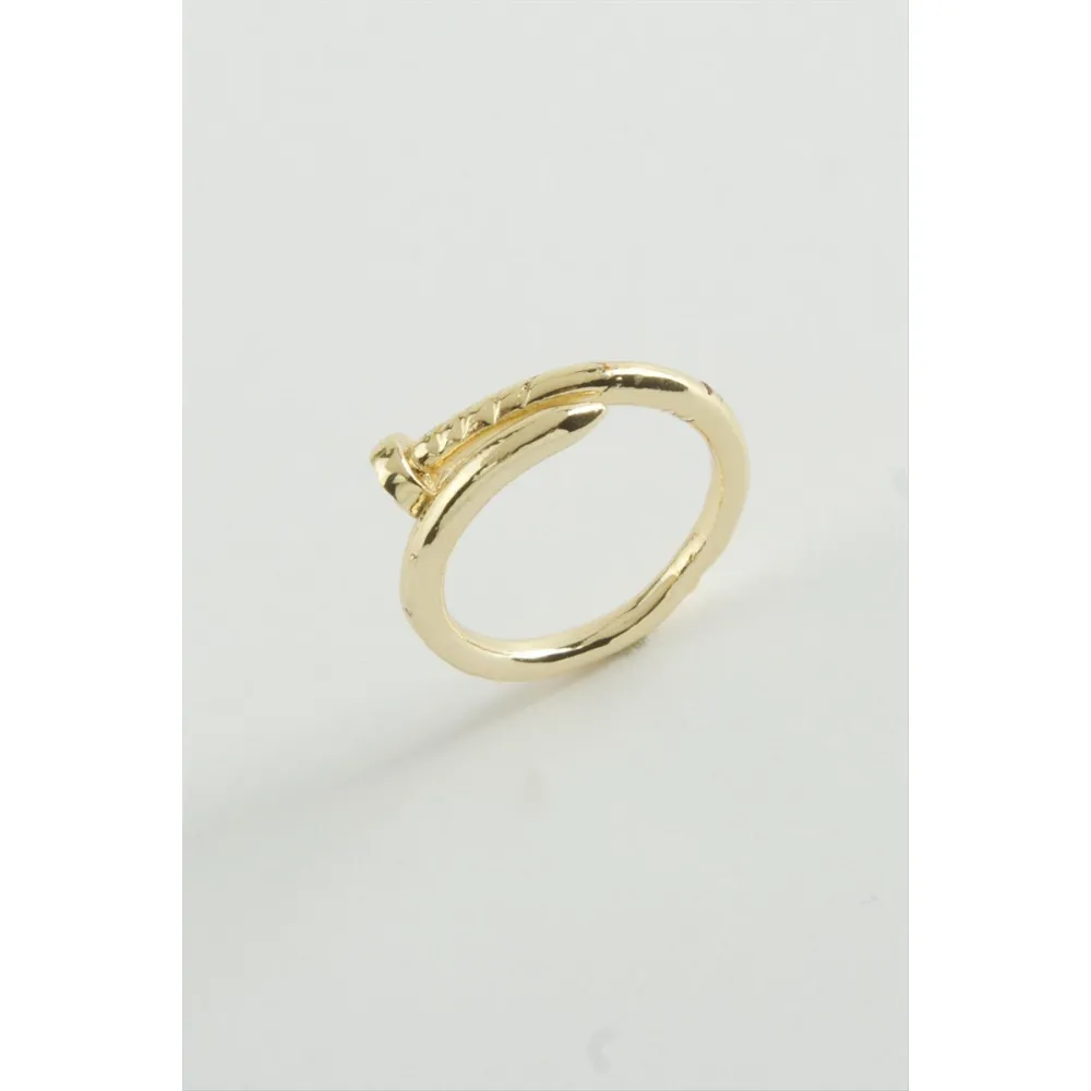 Çivi Metal Yüzük-Sarı