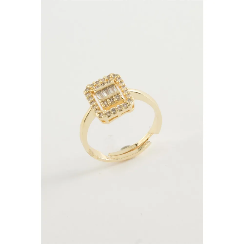 Baget Taşlı Yüzük-Sarı