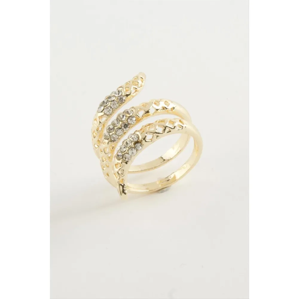 Yılan Taşlı Yüzük-Gümüş Rengi