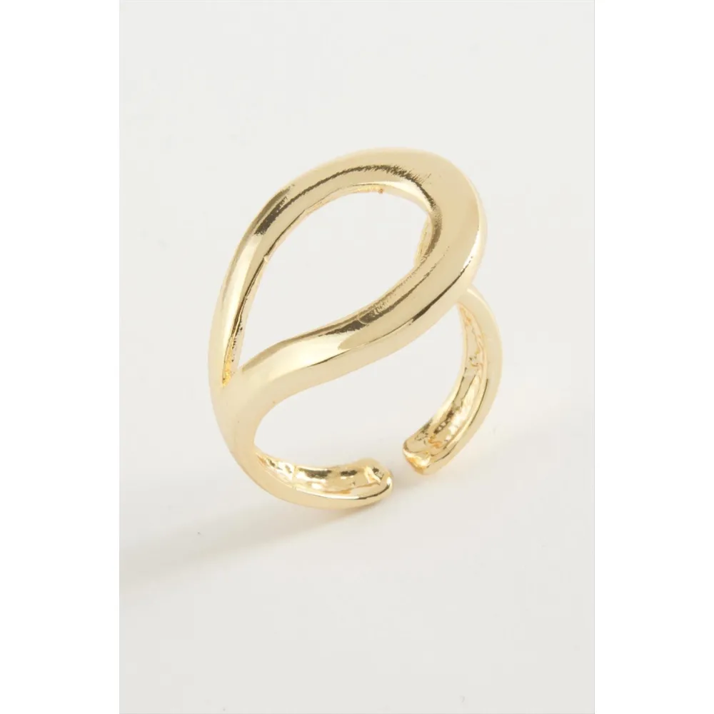 Oval Metal Yüzük-Gümüş Rengi