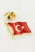 Türk Bayrağı Yaka Rozet-Sarı