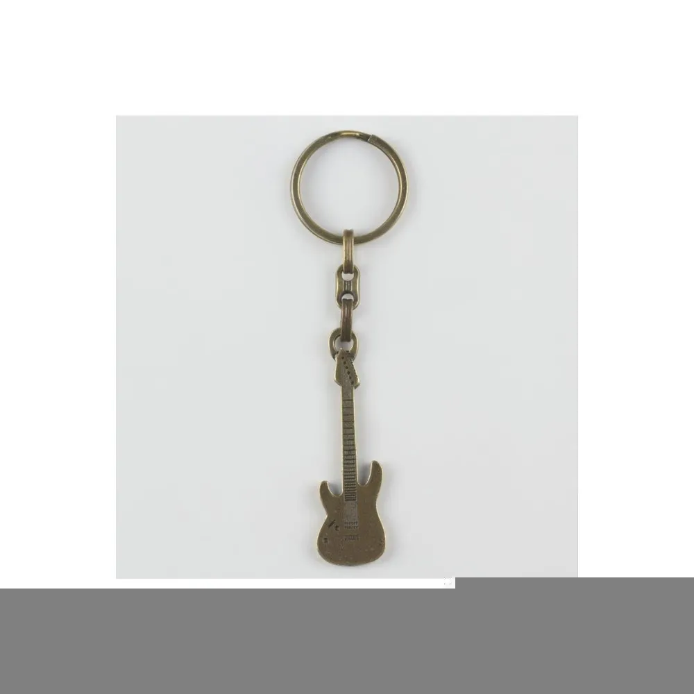 Gitar Figürlü Metal Anahtarlık-Antik