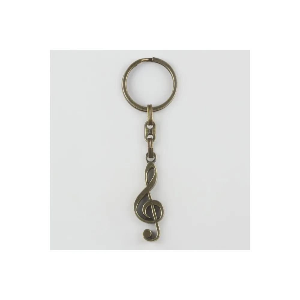 Nota Figürlü Metal Anahtarlık-Antik