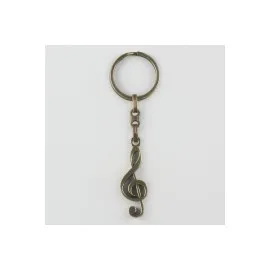 Nota Figürlü Metal Anahtarlık-Antik