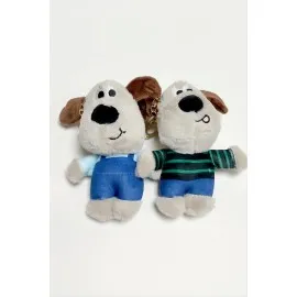 Köpek Peluş Anahtarlık-Renkli