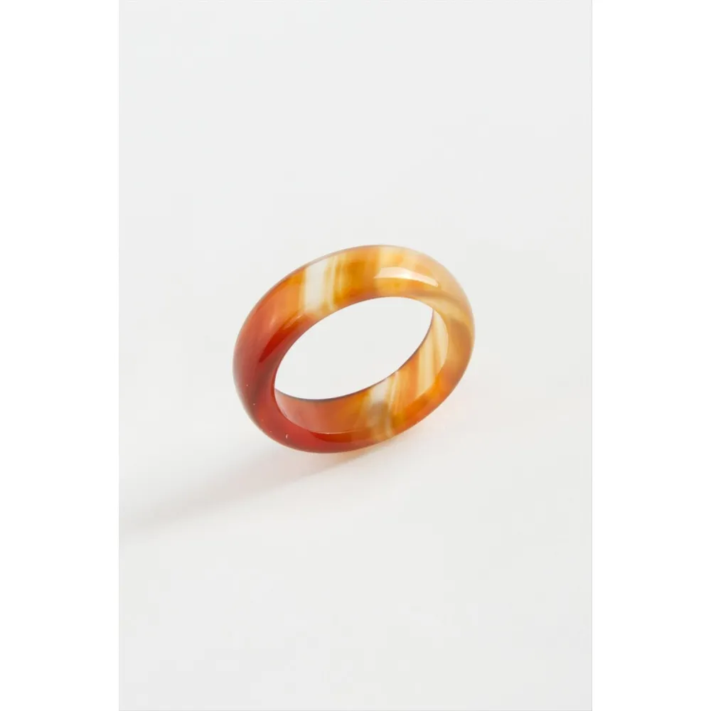 Akik Doğaltaş Yüzük-Kahverengi