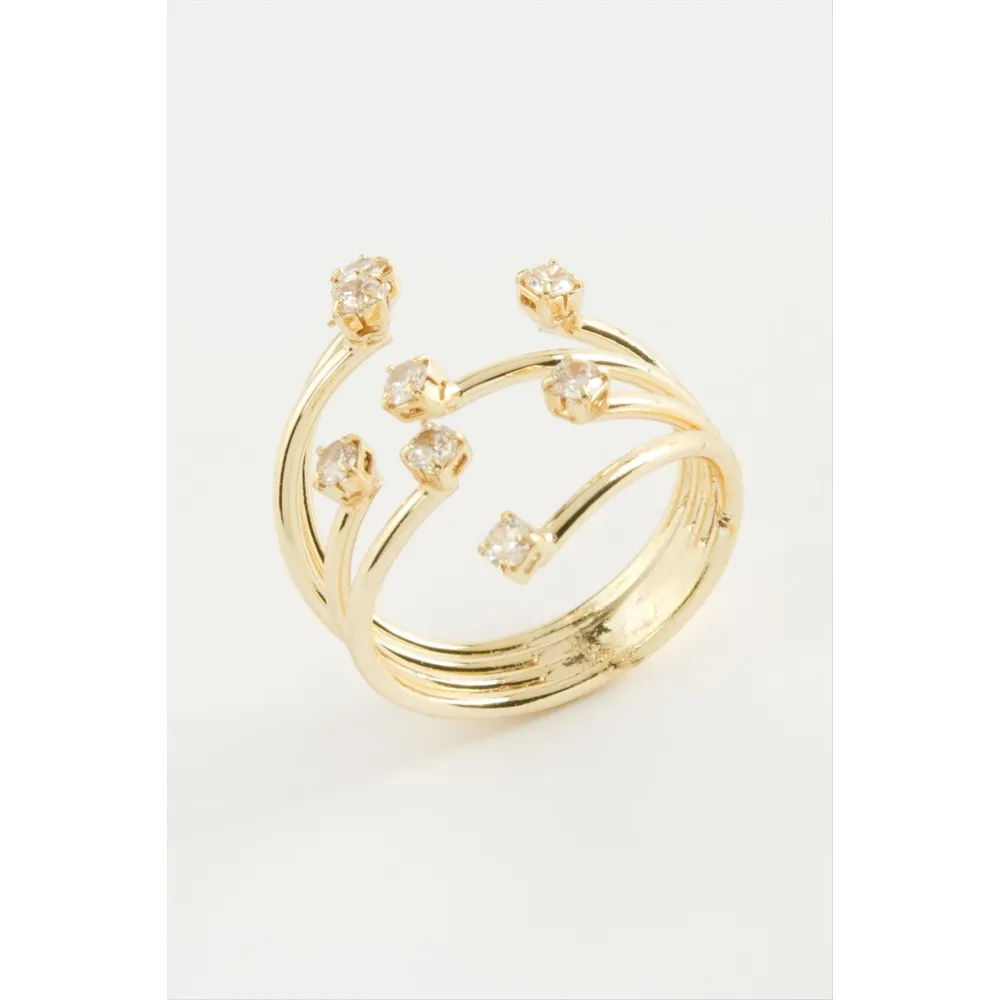 Ağaç Zirkon Taşlı Yüzük-Gümüş Rengi